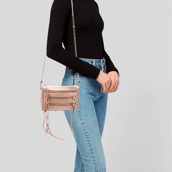Rebecca Minkoff Mini 5 Zip' Convertible Crossbody Bag, pink - Picture 1 of 8